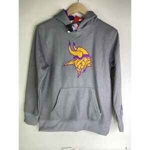 Minnesota Vikings Ultra Game NFL Gray Hoodie Sweatshirt Kids Boys Girls 14-16